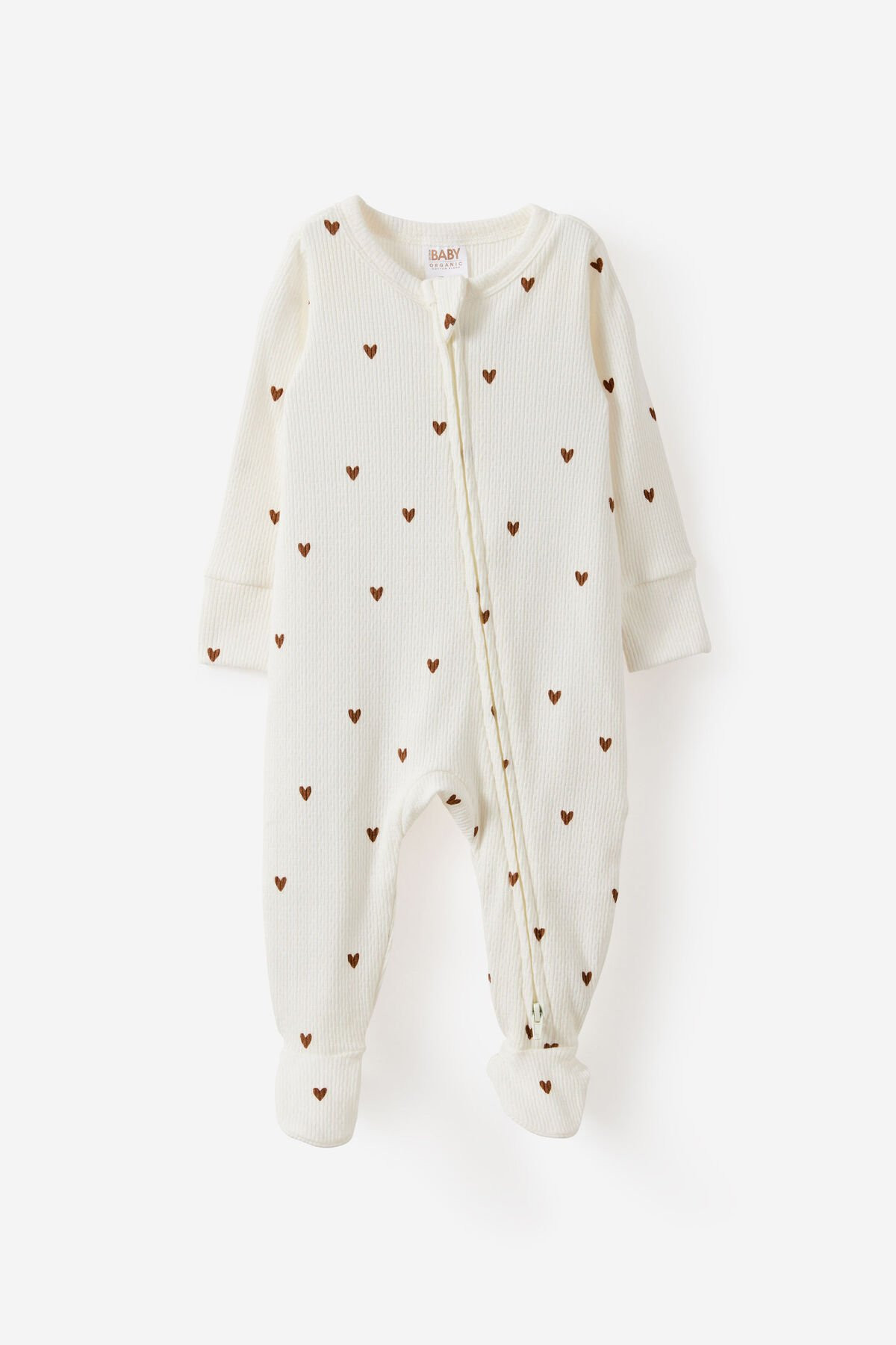 Organic Pointelle Zip All In One Romper | Cotton On (US)