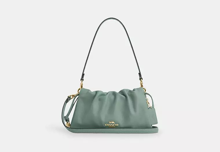Coach Outlet Faye Shoulder Bag With Ruching - Blue | Coach Outlet US