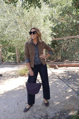 Six Fifty Mixed Media Denim Blazer | Social Threads