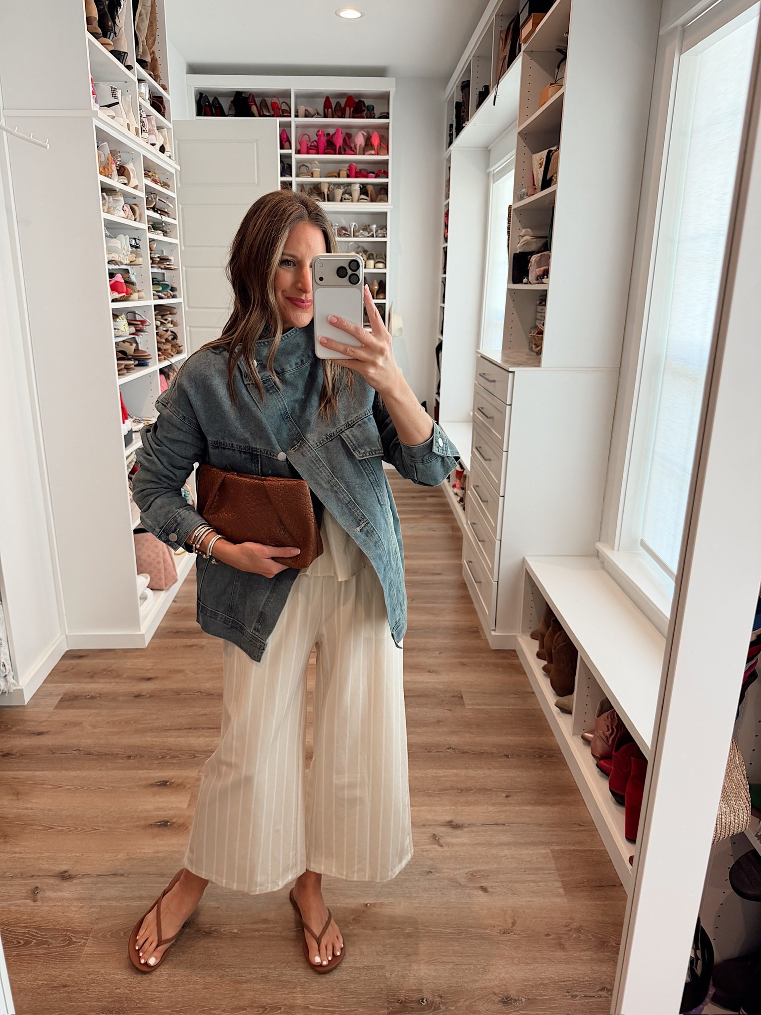 In a small jacket, small set, sandals, clutch and accessories - fits tts.

#LTKootd #LTKgrwm #LTKSeasonal