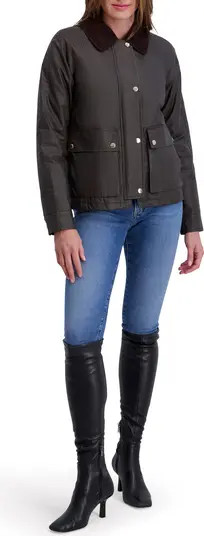 Kensie Water Resistant Waxed Cotton Barn Jacket | Nordstrom | Nordstrom