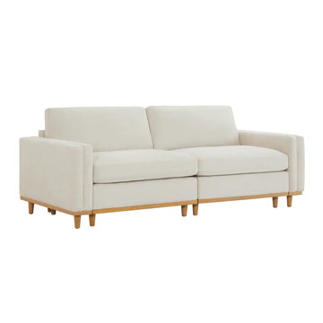 Liam 2-Piece Overstuffed Feather Wood Base Sectional | Luxurious Comfort | Chita