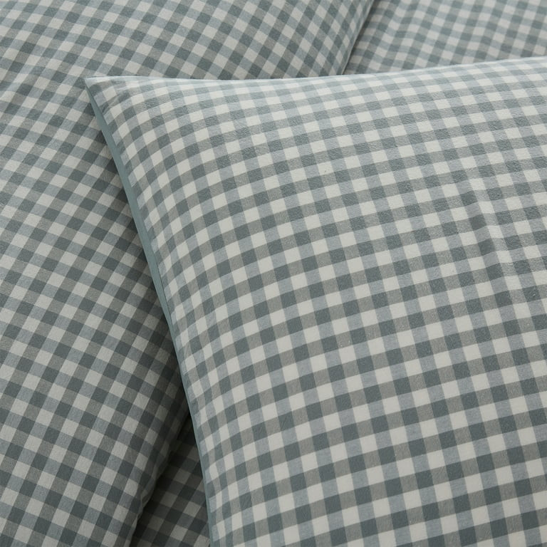 My Texas House Full/Queen Comforter Set, All-Season, 3-Piece, Green Gingham Plaid | Walmart (US)