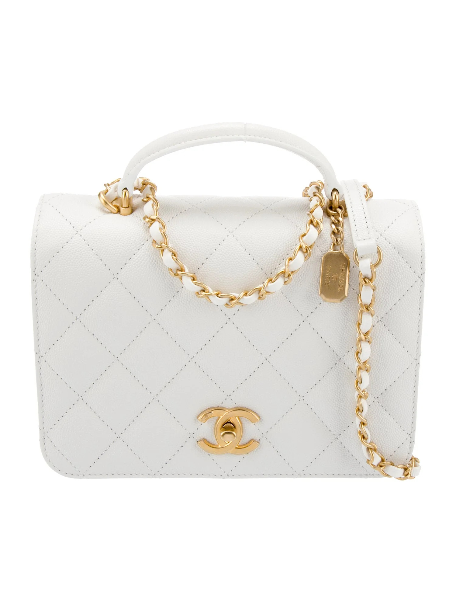 2023 Top Handle Caviar Charm Flap Bag | The RealReal