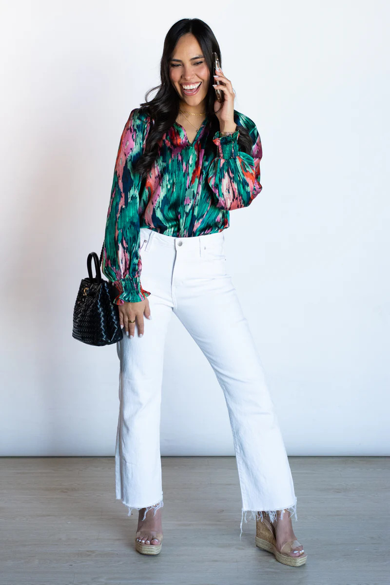 Up to Chance Multicolor Blouse | Apricot Lane Boutique