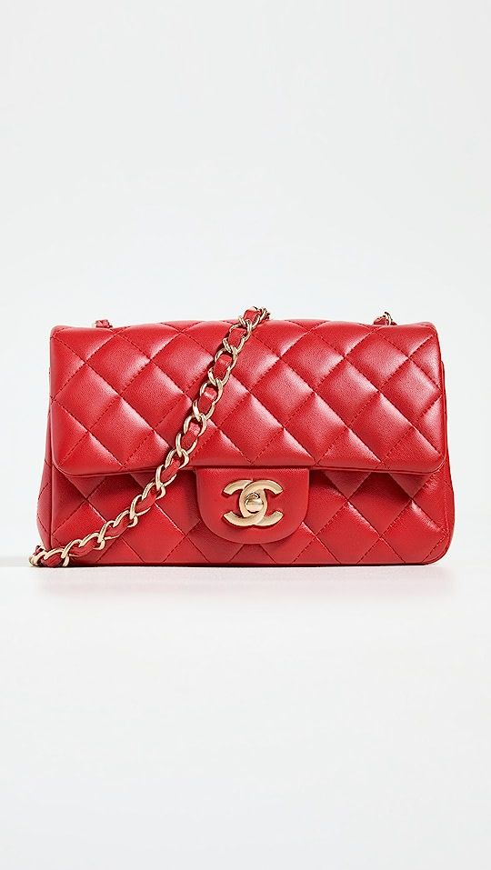 Chanel Red Lambskin Flap Mini Bag | Shopbop