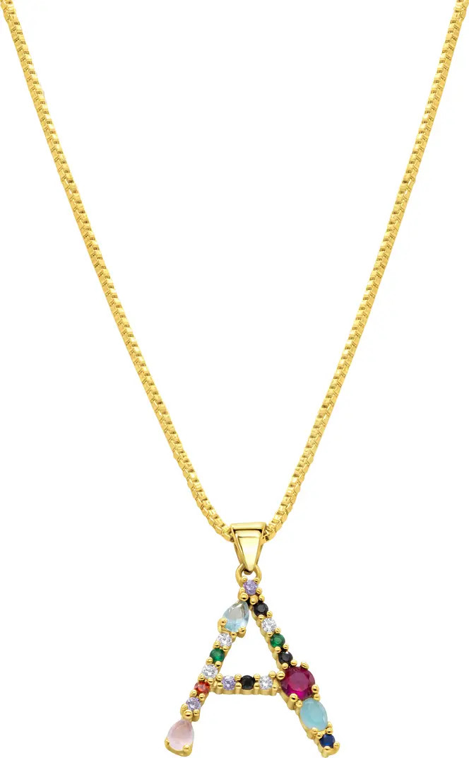 CZ Initial Pendant Necklace | Nordstrom Rack