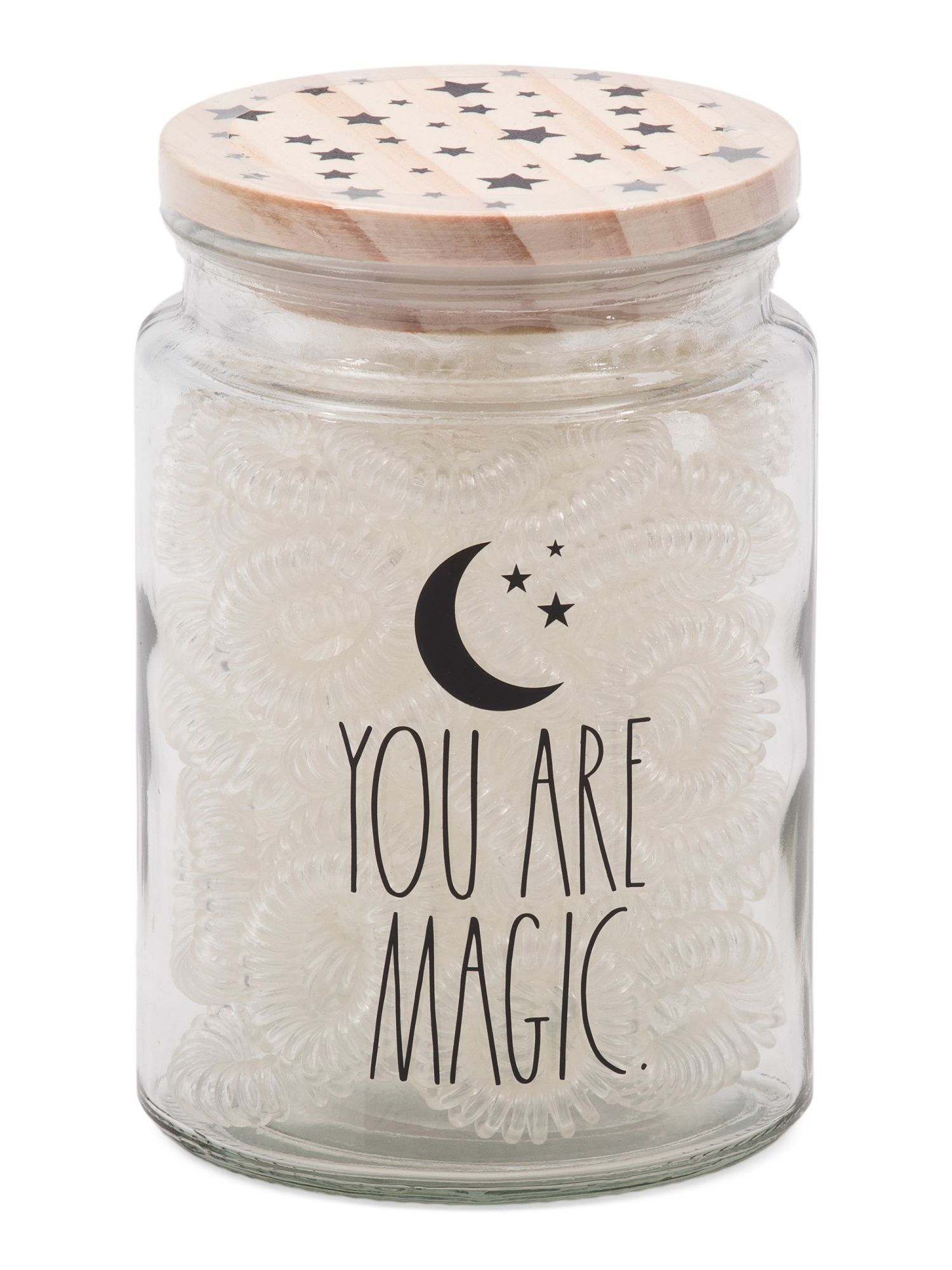 60ct You Are Magic Spiral Hair Ties In Large Glass Jar | TJ Maxx