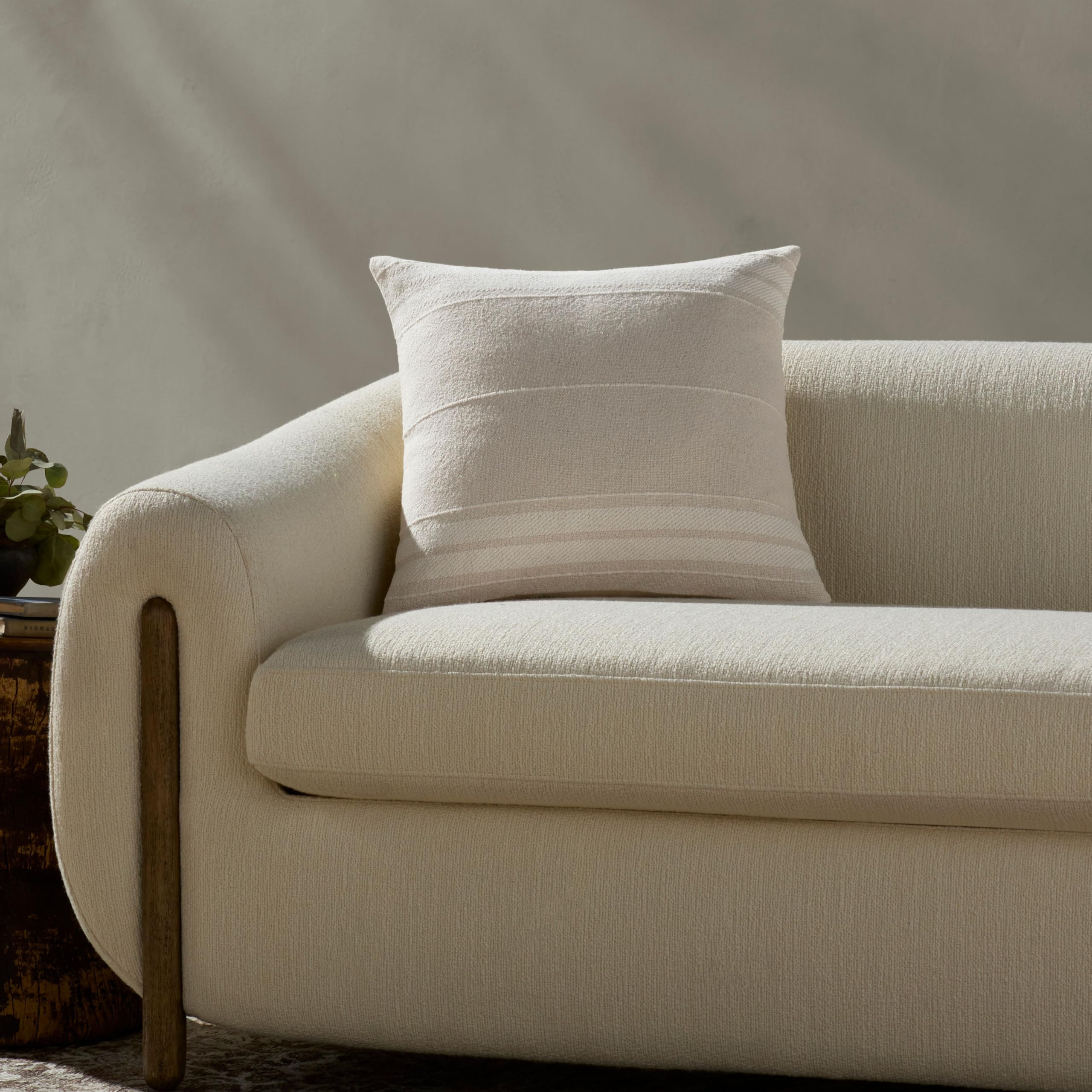 Loloi Magnolia Home by Joanna Gaines Selena Collection PMH0076 Natural/Ivory 18'' x 18'' Cover w/... | Amazon (US)