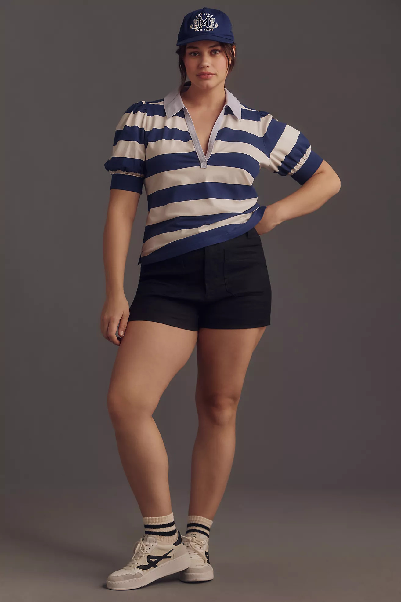 Maeve Puff-Sleeve Polo Top | Anthropologie (US)