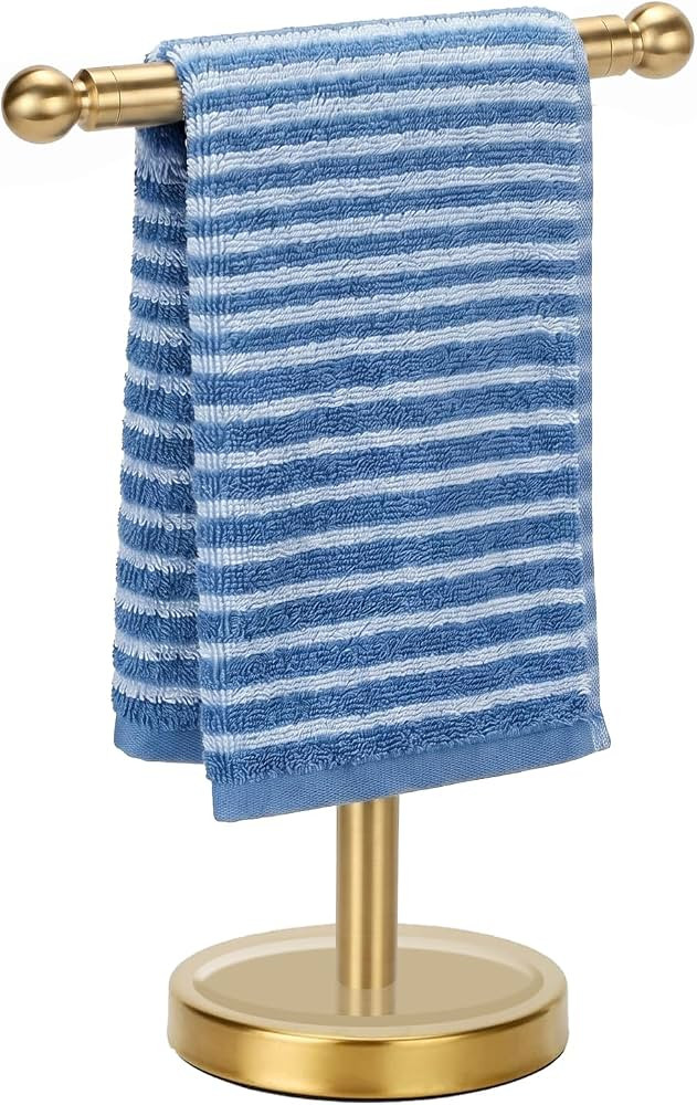 Hand Towel Holder, T-Shape Hand Towel Stand for Bathroom, Hand Towel Rack Bar Standing for Vanity... | Amazon (US)