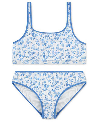 Girls' Scoop Neck Top & Swim Bottoms, 2-Piece Set | Macy's