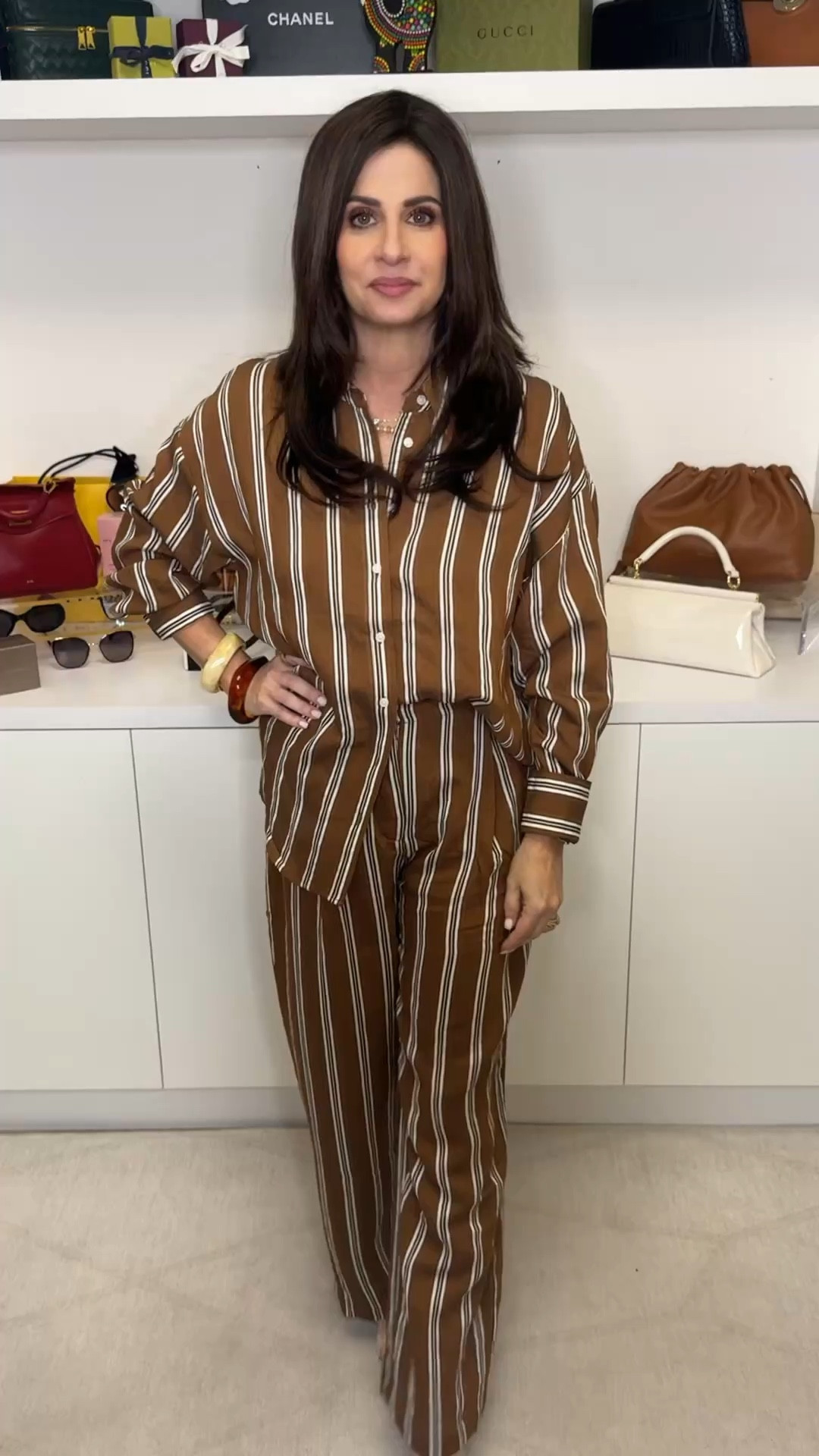 Love this look . May be worn as a monochrome set, or each peice separated and the top may be used as a swimsuit coverup . So many options . Top is an XS , pants are a 2 #summerstyle #monochromelook 

#LTKPetite #LTKSaleAlert #LTKOver40