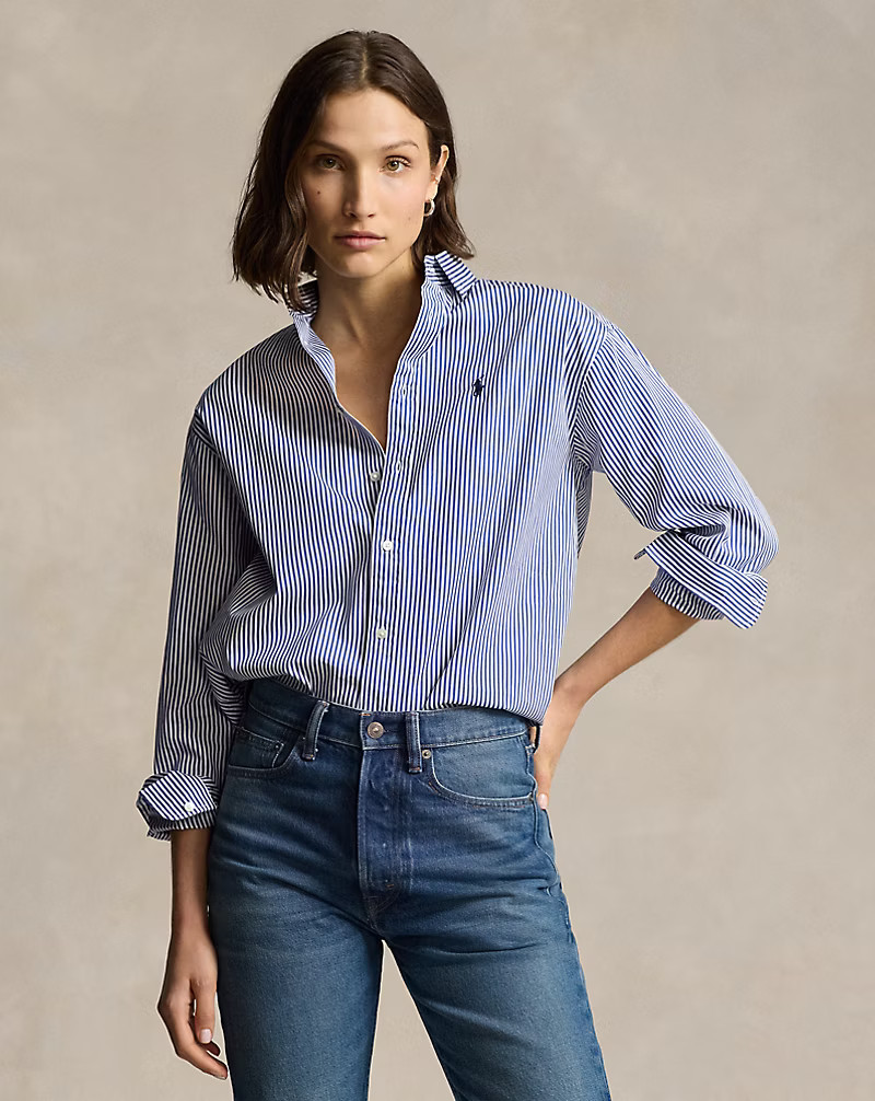 Relaxed Fit Striped Cotton Shirt | Ralph Lauren (UK)