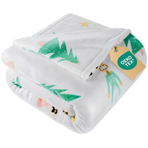 Ultra Soft Fleece Blanket Throw Size - Christmas Flannel Fleece Luxury Throw Blanket - Lightweight Throw for Couch, Bed, Chair - Warm & Breathable - Cozy Microplush Bedding - Christmas Print | Amazon (US)