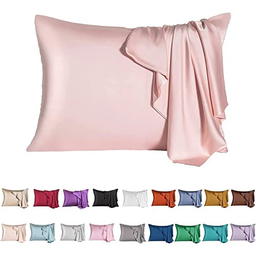 Mulberry Silk Pillowcase for Hair and Skin,King Size Cooling Silk Pillow Case with Hidden Zipper,Allergen Proof Dual Sides Soft Breathable Smooth Silk Pillow Cover for Women(King,Beige) | Amazon (US)