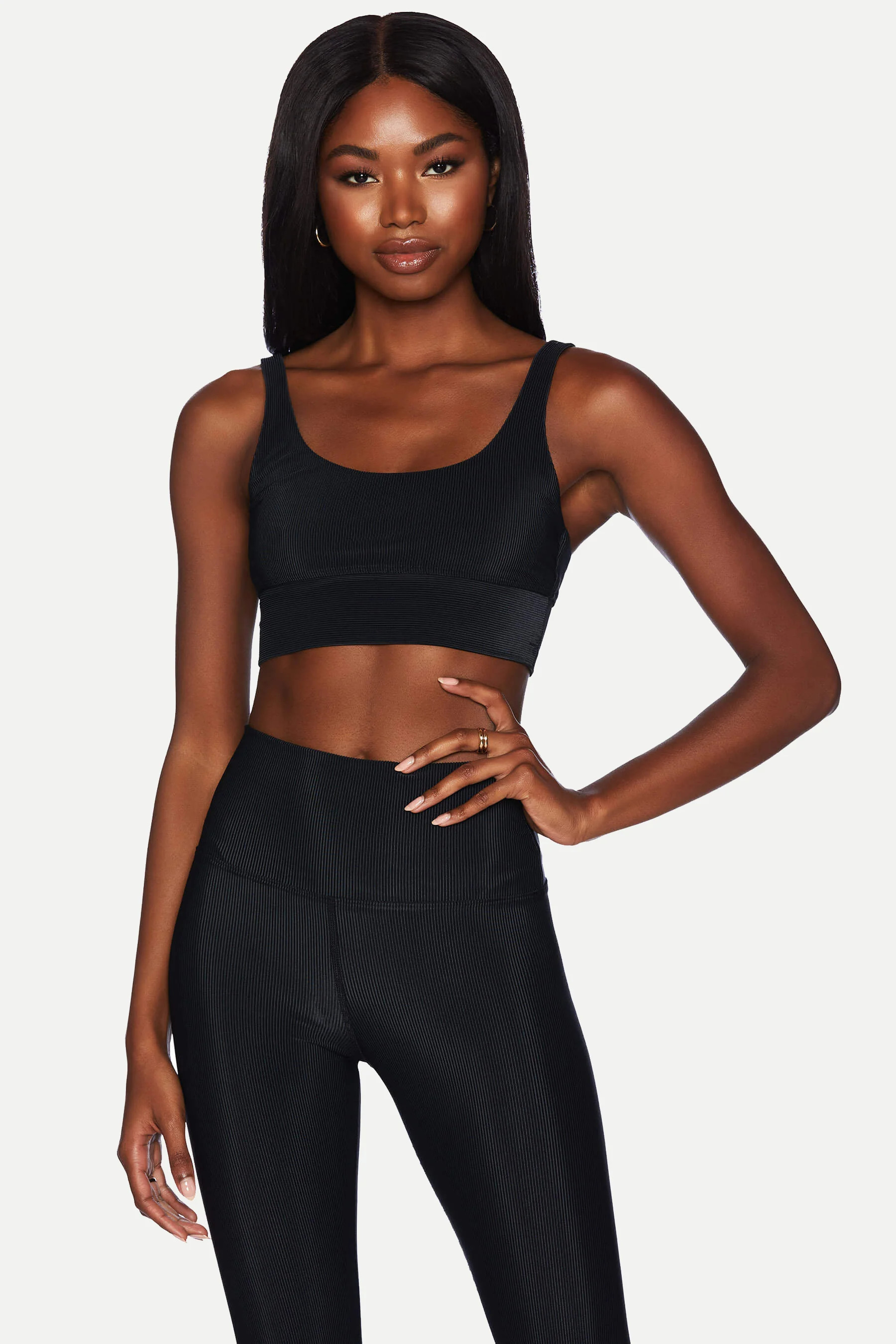 Leah Top Black | Black Sports Bra | Beach Riot | Beach Riot