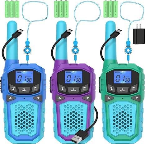 Amazon.com: Walkie Talkies for Kids Adults 3 Pack,3 Miles Long Distance WalkieTalky Rechargeable ... | Amazon (US)