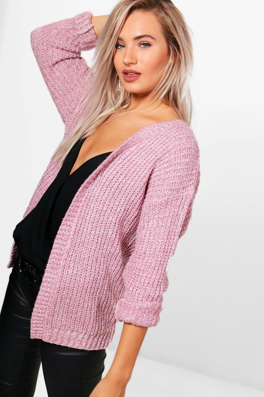 Isadora Edge To Edge Grungy Marl Knit Cardigan | Boohoo.com (UK & IE)