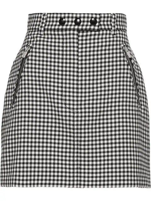 gingham wool mini skirt | Farfetch (UK)