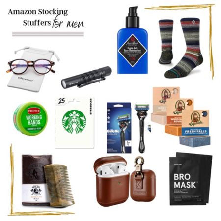 Amazon stocking stuffers and small gifts for the men in your life!

These are all Amazon products my guys love♥️🎁🎄

All will come in time for Christmas🎁🎁

Men’s grooming items, ear bud holders, cool socks, men’s face masks, blue light glasses! And more

#LTKmens #LTKGiftGuide #LTKunder50