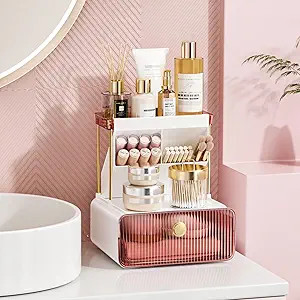 2-Tier Makeup Organizers Countertop,Versatile Bathroom Counter Organizer,Cosmetic Make Up Organiz... | Amazon (US)