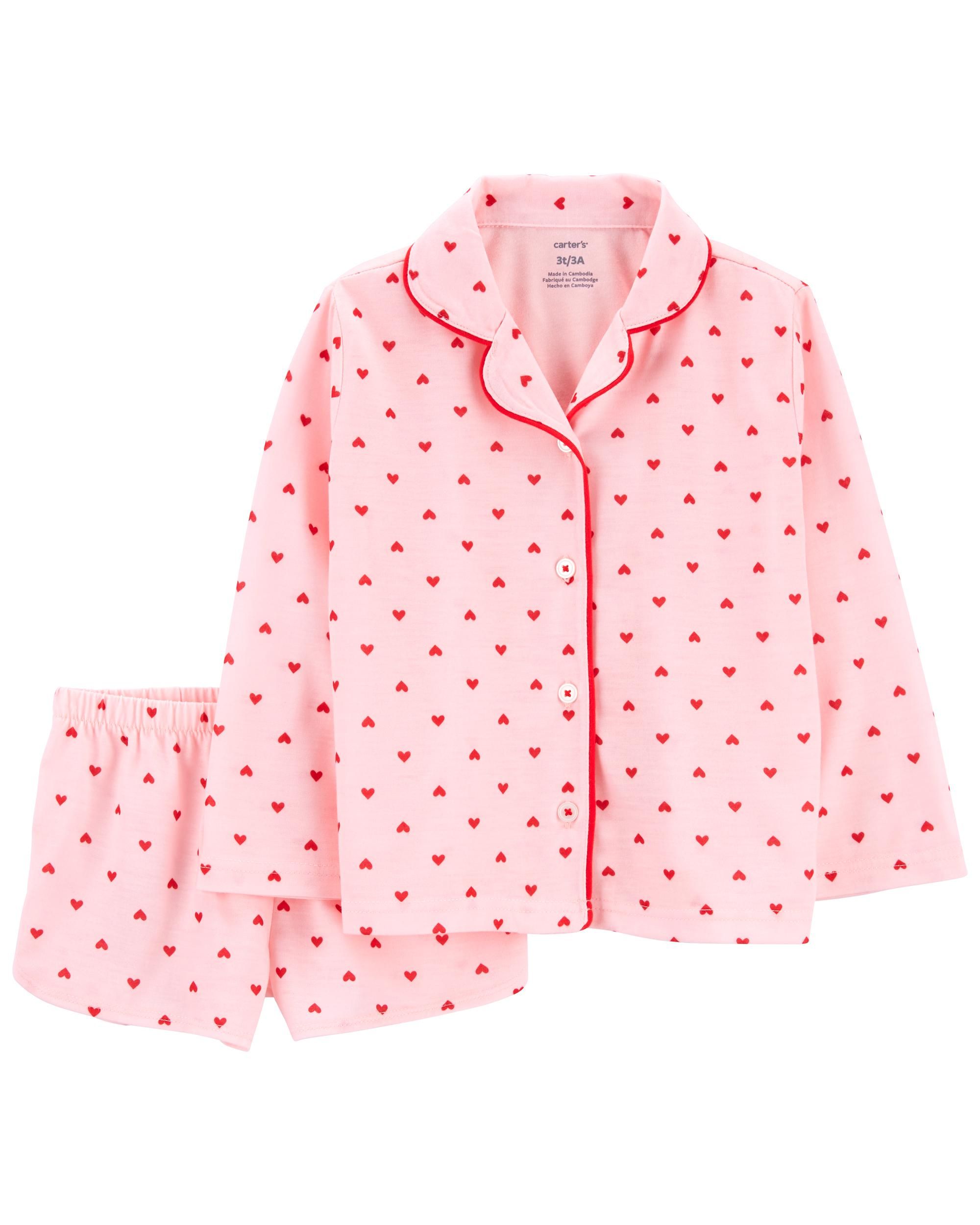 Toddler 2-Piece Heart Coat-Style PJs | Carter's