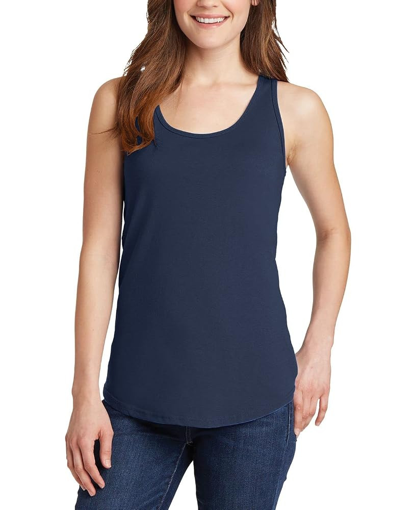 JustBlanks Womens 100% Cotton Sleeveless Round Neck Workout Core Cotton Tank Top | Amazon (US)