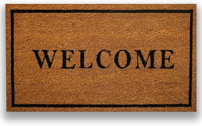 Coco Coir Door Mat with Heavy Duty Backing, Welcome Doormat, 17”x30” Size, Easy to Clean Entr... | Amazon (US)