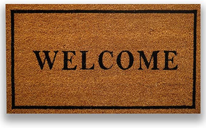 Coco Coir Door Mat with Heavy Duty Backing, Welcome Doormat, 17”x30” Size, Easy to Clean Entr... | Amazon (US)