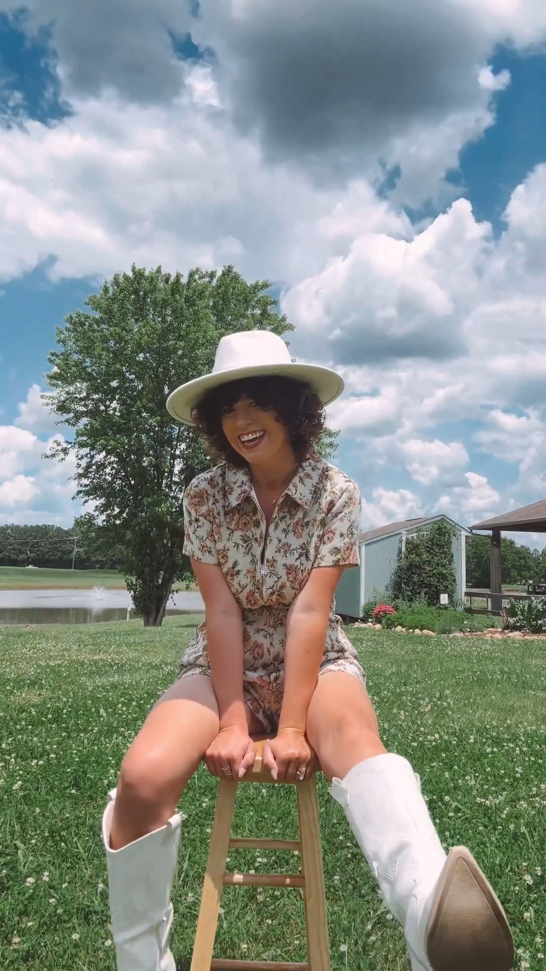 Romper:
A floral fantasy, this romper features a floral tapestry construction and decoration-grandma's couch but make it fashion. With a collared neckline and zipper front, this romper is a classic dream.

Size: Large (I have an hour glass figure, could've done an XL if I wanted a looser look (:)
Closure: Zipper
Material: 100% Polyester
Lined
Short Sleeve

Boots:
Yeehaw! These boots are the perfect addition to your wardrobe. These stylish boots feature a classic western design with a modern heel. Whatever the occasion, these are sure to become your new go-to!

Size: Runs true to size-Size 8
Closure: Zipper
Material: Vegan Leather

Hat:
Banded hat
Interior cinch tie band
3 1/2" brim
One size fits most

#LTK #LTKFashion #LTKOutfit #OOTD #SouthernGirl #SouthenStyle #Cowgirl #CowgirlOutfit #Boots #Boho #Bohemian #BohemianStyle  

#LTKStyleTip