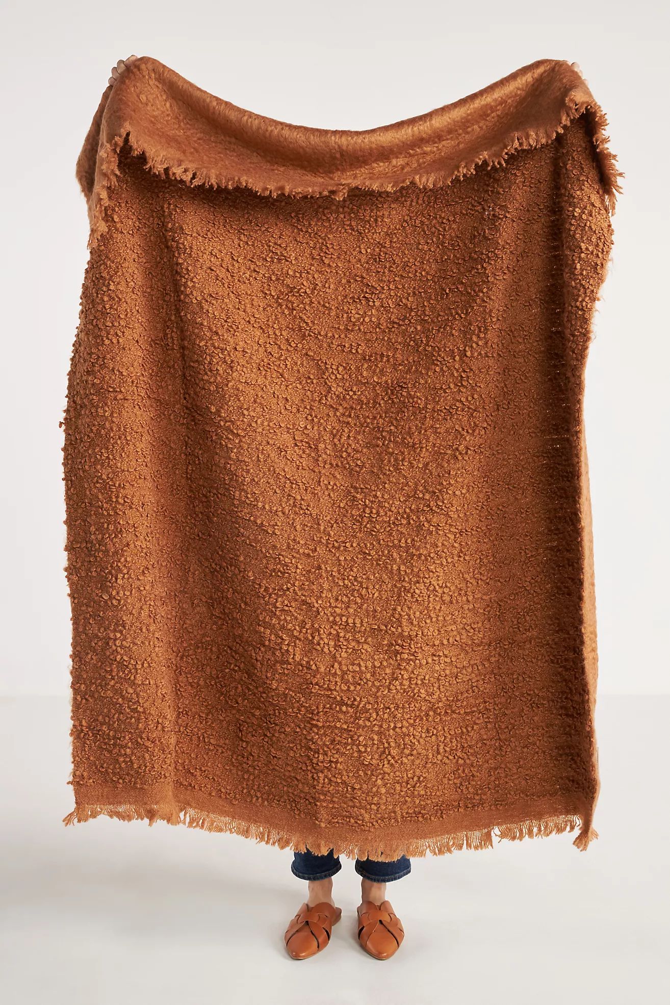 Cloudy Bouclé Throw Blanket | Anthropologie (US)