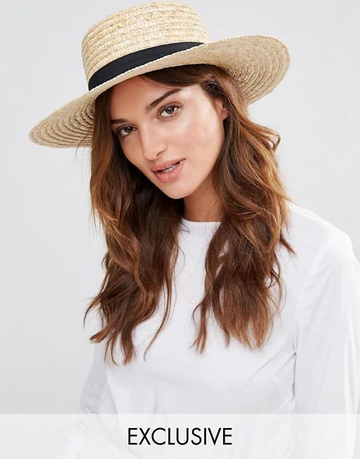 South Beach Straw Boater Hat with Black BandOut of stock :-(MORE FROM: | ASOS US