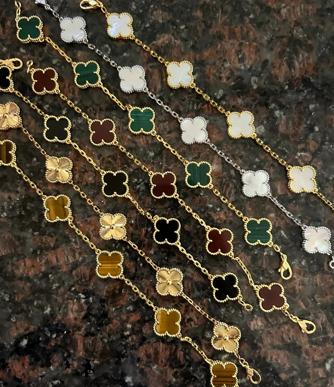 Clover Bracelet 5 Motifs, High Quality Clover Bracelet, Mop Clover Bracelet, 18k Plated Clover Lu... | Etsy (US)