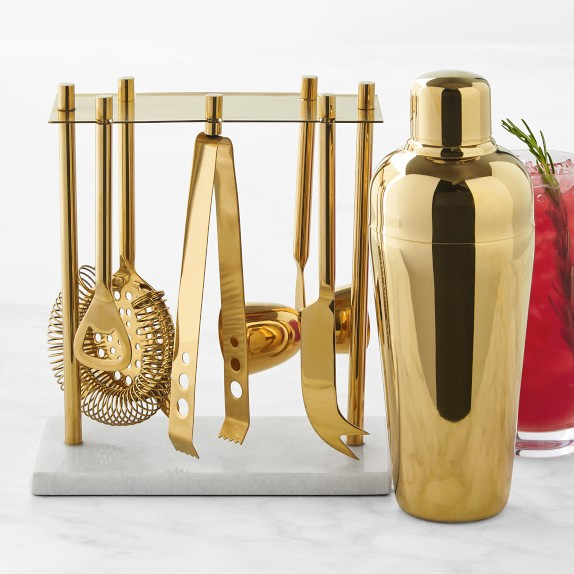 Gold Bar Tools Set with Cocktail Shaker | Williams-Sonoma