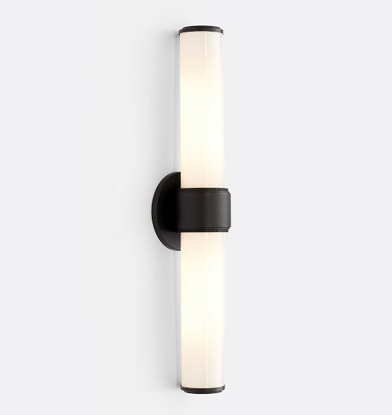 Rigdon Double Glass Sconce | Rejuvenation