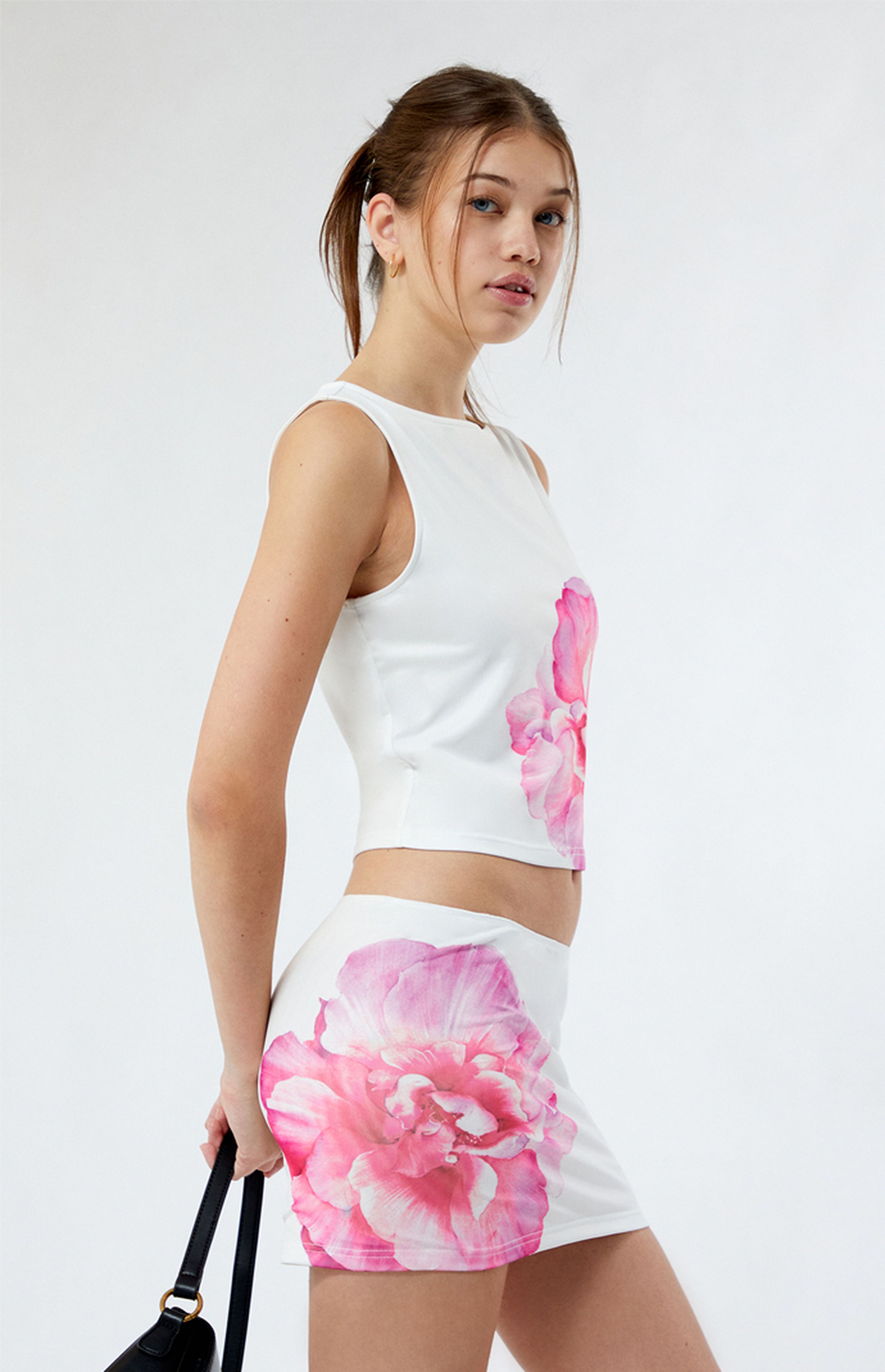 LA Hearts Floral Mesh Mini Skirt | PacSun