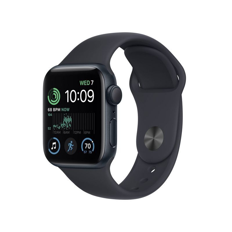 Apple Watch SE GPS 40mm Midnight Aluminum Case with Midnight Sport Band (2022, 2nd Generation) - ... | Target