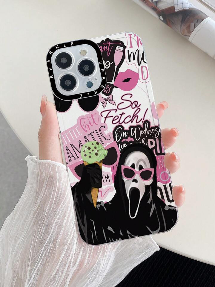 Vampire Halloween One Transparent TPU Skull Printed Case That Fully Covers Camera, Compatible Wit... | SHEIN