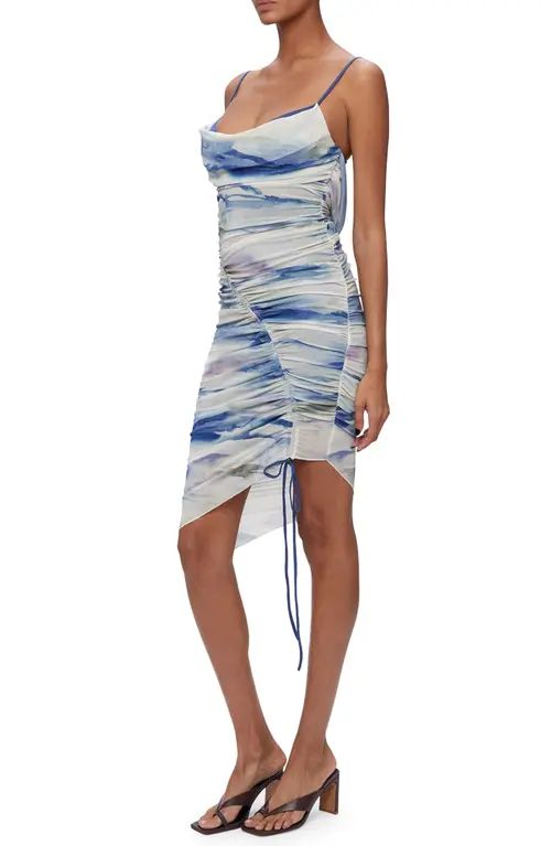 Jonathan Simkhai Trixie Watercolor Mesh Body-Con Dress in Watercolor Print at Nordstrom, Size Small | Nordstrom