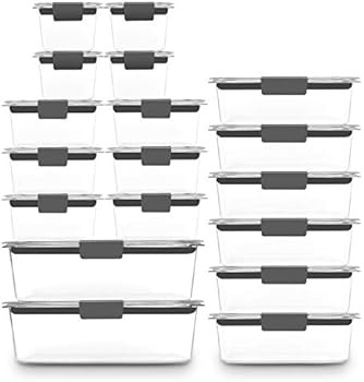 Rubbermaid 44-Piece Brilliance Food Storage Containers with Lids for Lunch, Meal Prep, and Leftov... | Amazon (US)