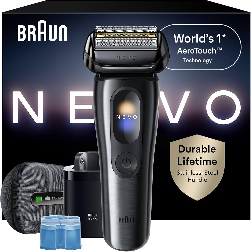 Braun NEVO Premium Men's Electric Shaver with World's 1st AeroTouch Technology, Includes Smart Di... | Amazon (US)