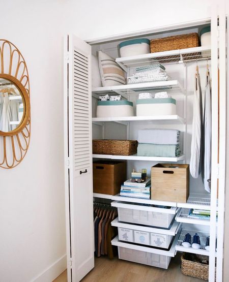 Working on multiple custom projects right now! 

Imagine this closet had one dowel and one shelf…. 

Now, the kids and parents have everything they need stored away with PLETY of room to grow. 

📸: @colleenamelia

#LTKkids #LTKbaby #LTKhome