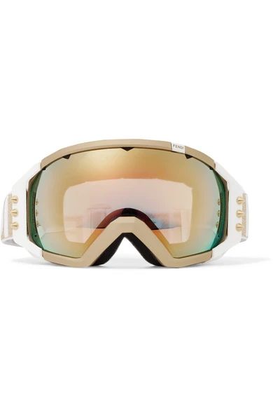 Fendi - Golden Roma Studded Mirrored Ski Goggles - one size | NET-A-PORTER (UK & EU)