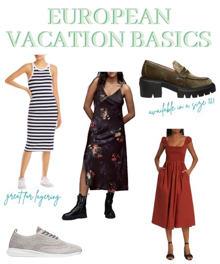 Comfy but stylish shoes, dresses for layering and dresses with pockets are essentials for a European vacation!