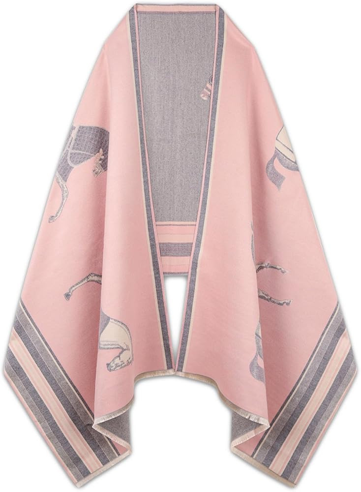 EXTREE Scarfs for Women Pashmina Silky Shawl Wrap for Evening Dressing Blanket Open Front Poncho ... | Amazon (US)