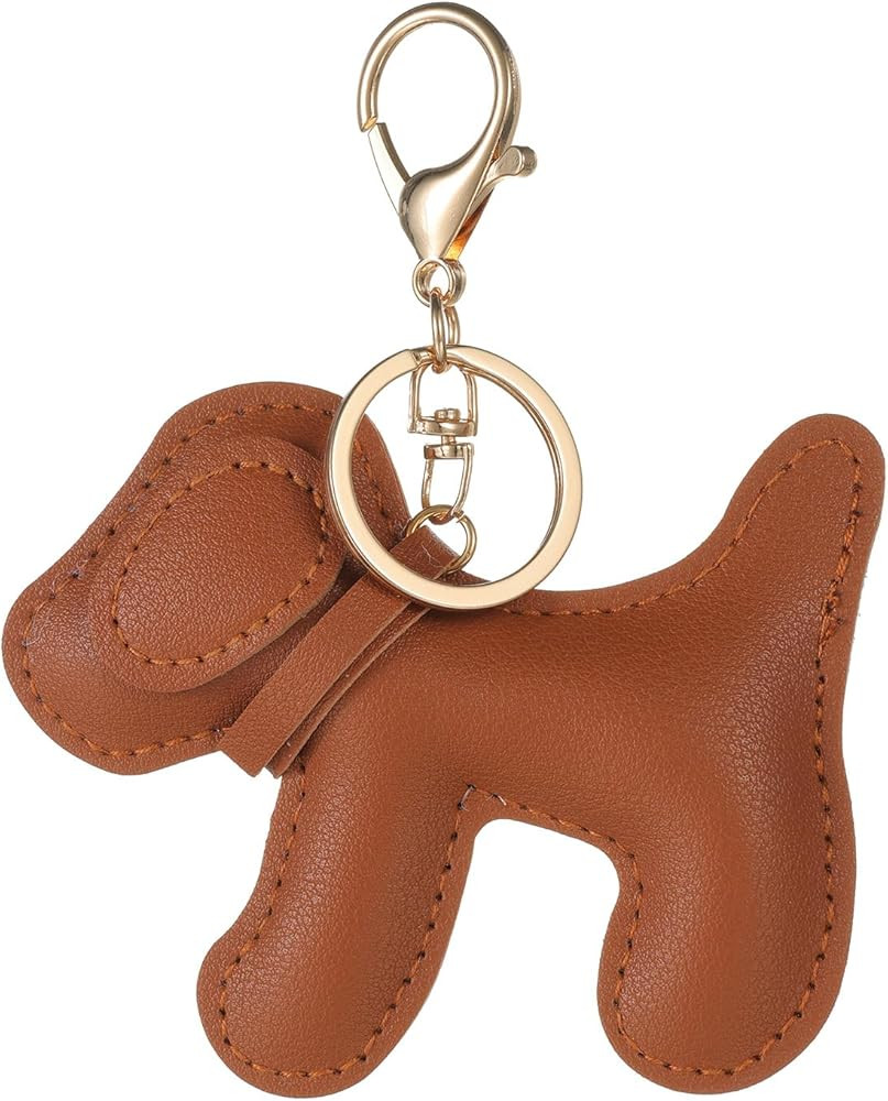 Leather Dog Bag Charm Dog Lover Charm Keychain for Purse Handbags Bag Accessories | Amazon (US)