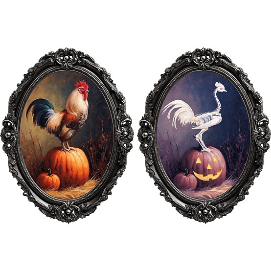 Red Shed  13 in. Framed Chicken Lenticular Halloween Wall Art | Tractor Supply