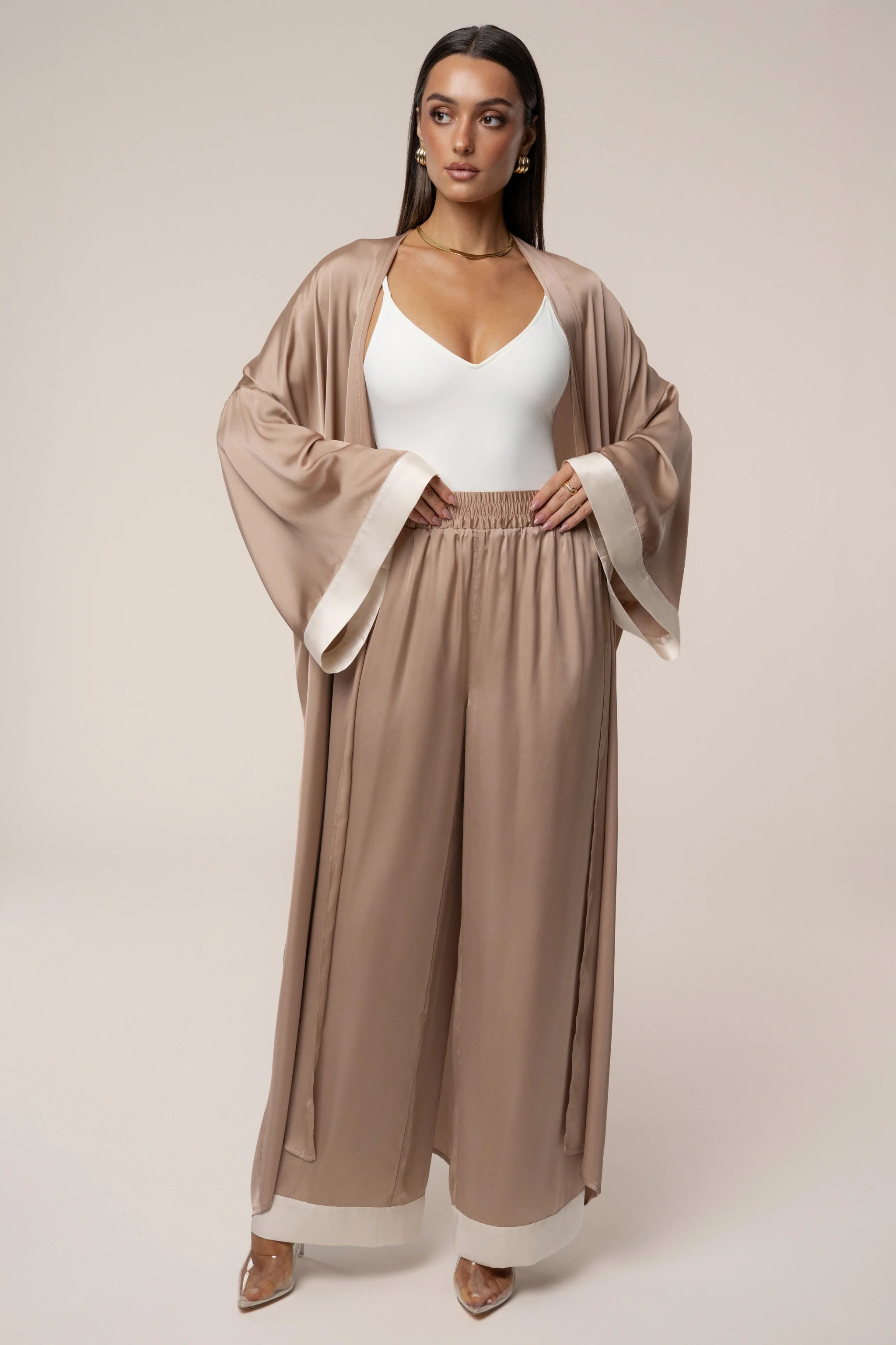 Mocha Nola Maxi Duster | JLUXLABEL
