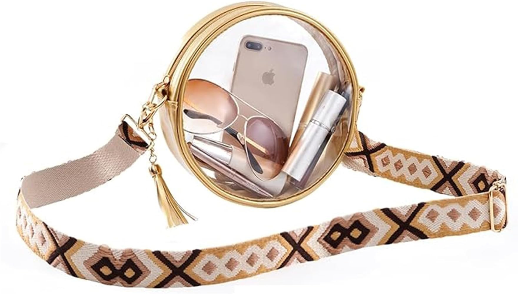 FINGUOLA Clear Bag for Stadium Events, Crossbody Clear Bag Stadium Approved for Women | Amazon (US)